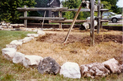 placing the rock edges