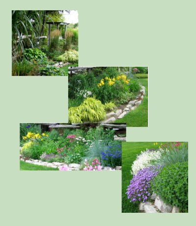 montage of images of the East Garden in 2006
