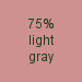pure red with light gray at 75% opacity