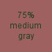 pure red with medium gray at 75% opacity