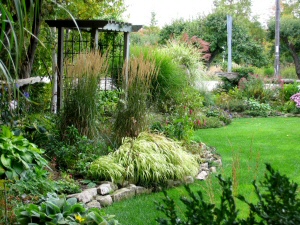 East Garden with Ornamental Grasses